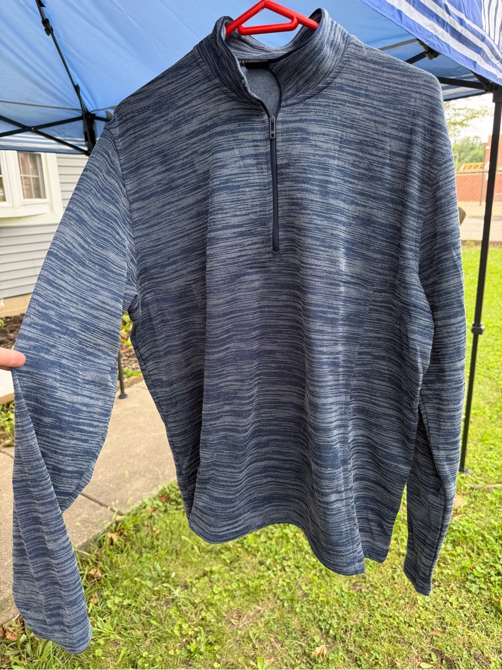 Under Armour Men's Quarter-Zip Loose Fleece Pullover Blue, XL
